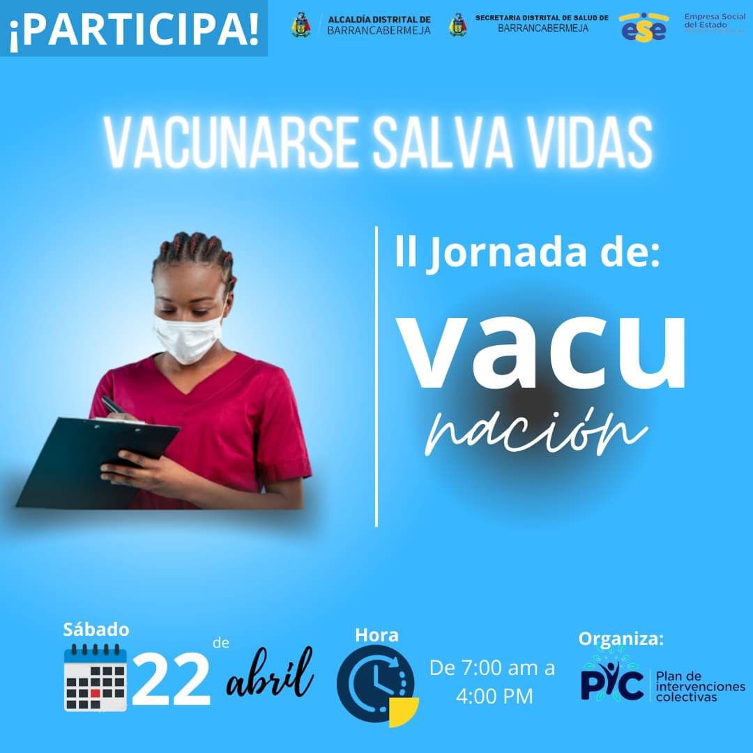 Publicación con invitación a II Jornada de Vacunación